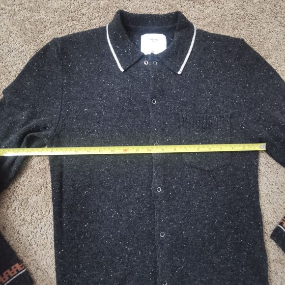 Mens Percival Wool knitwear | Color: Gray Oxford | Size M - Picture 8 of 11